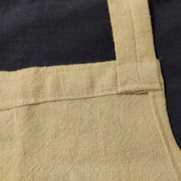 Handmade Flax Linen Grain Sack Apron Natural Oatmeal NEW Farmhouse Eco Boho Chic - Picture 12 of 12